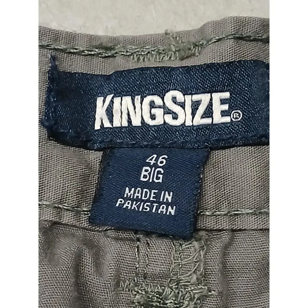 King Size (46) Men's Gray Cargo Style Relaxed Shorts